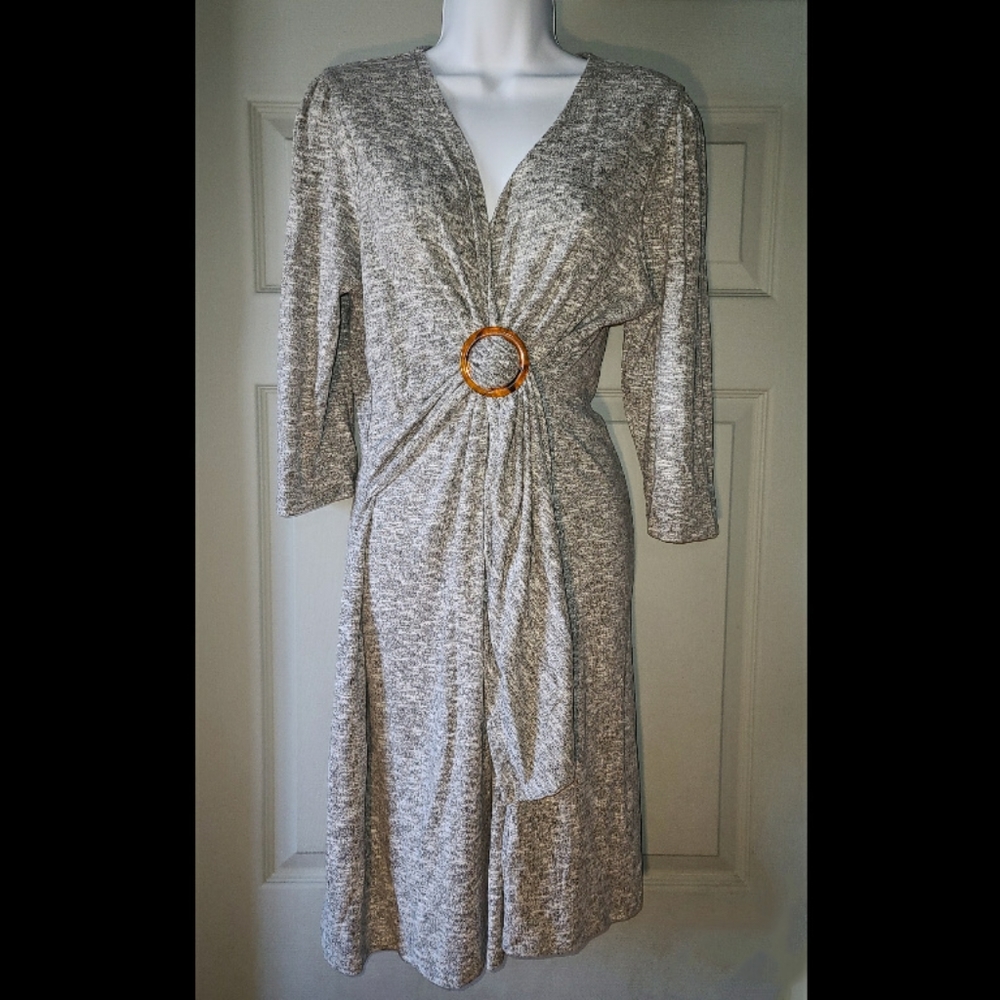 Tortoise Ring Wrap Sheath Dress